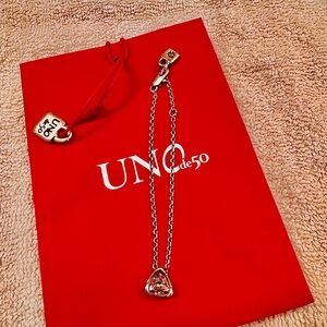 UNOde50 Silver Bracelet with Pink Charm